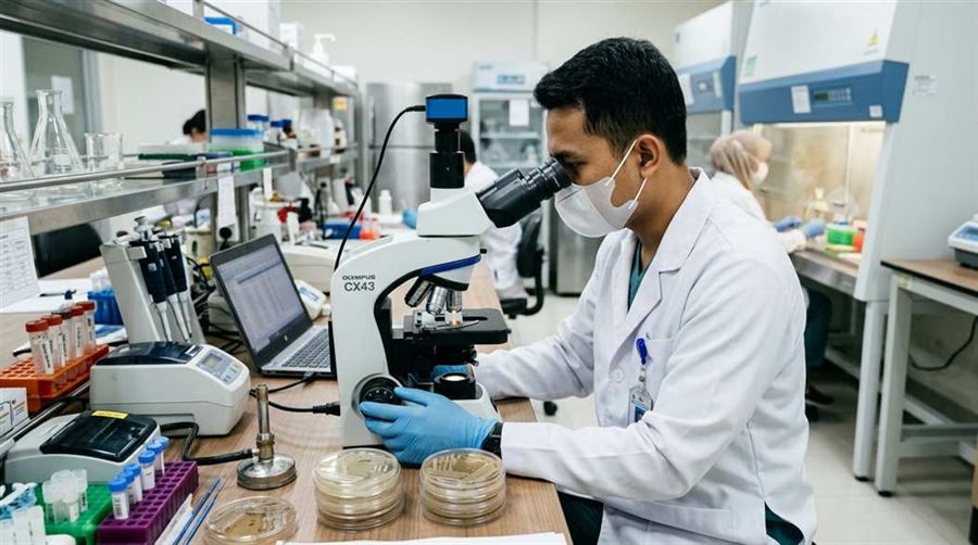Pemeriksaan Sampel Plasma Darah di Laboratorium Biomedis